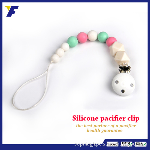 Hot Selling Silicone Materical Baby Pacifier Clips Chain for Kids